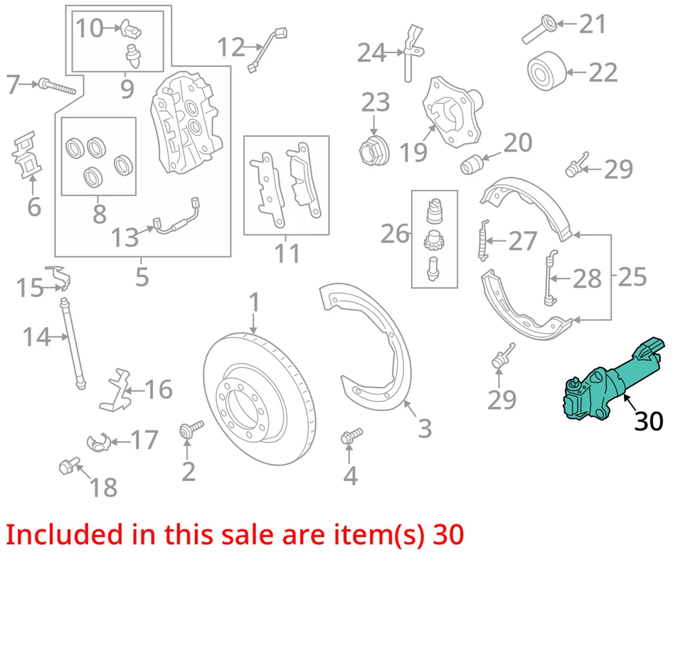 Actuador de freno de estacionamiento trasero derecho Porsche 911 Cayman Panamera 2013-2024 OEM Foto 3 de 4