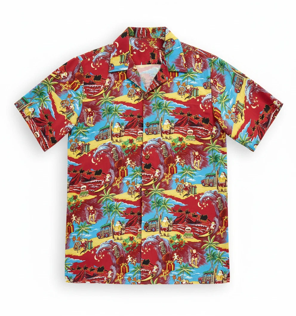 Aloha Kalikimaka Happy Holiday Hawaiian Shirt Button-Up Shirts Unisex S-5XL