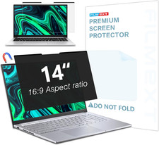 Magnetic Laptop Privacy Screen 14 Inch for 16:9 Widedisplay, Removable Laptop Pr