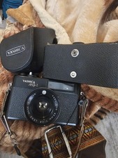 Yashica MG-1 Rangefinder 35mm Black Film AE Camera 45mm F/2.8 Prime Lens Vintage