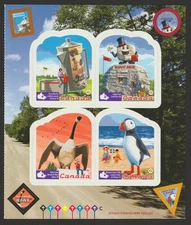 Canada #2401a, Roadside Attractions, Booklet Pane of 4, MNH 2010