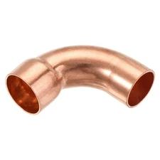 7/8 Inch ID 90 Degrees Elbow Copper Pipe Fitting Short Turn Brazing Connection