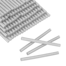 100pcs Mini Glue Stick 0.3"x3.9" High-Stick Hot Glue Gun Stick, Glitter Silver 0.18 per stick