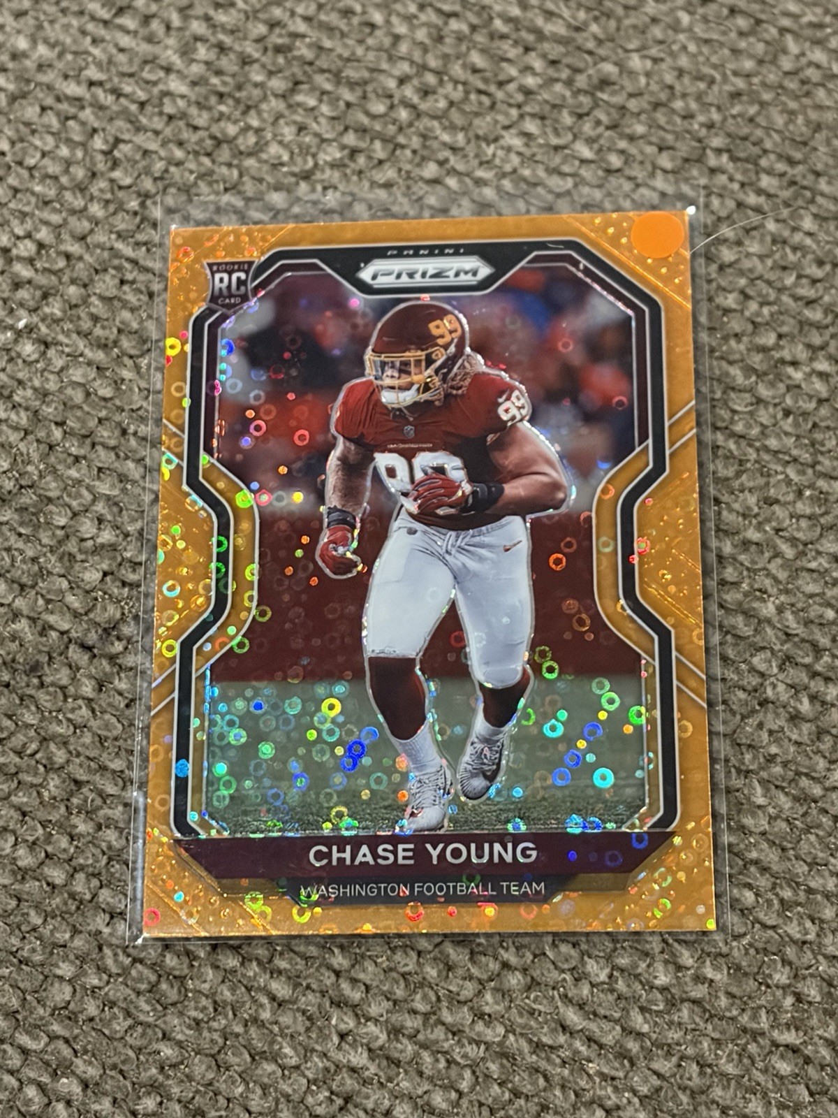 2020 Panini Prizm Orange Disco Chase Young Rookie #383