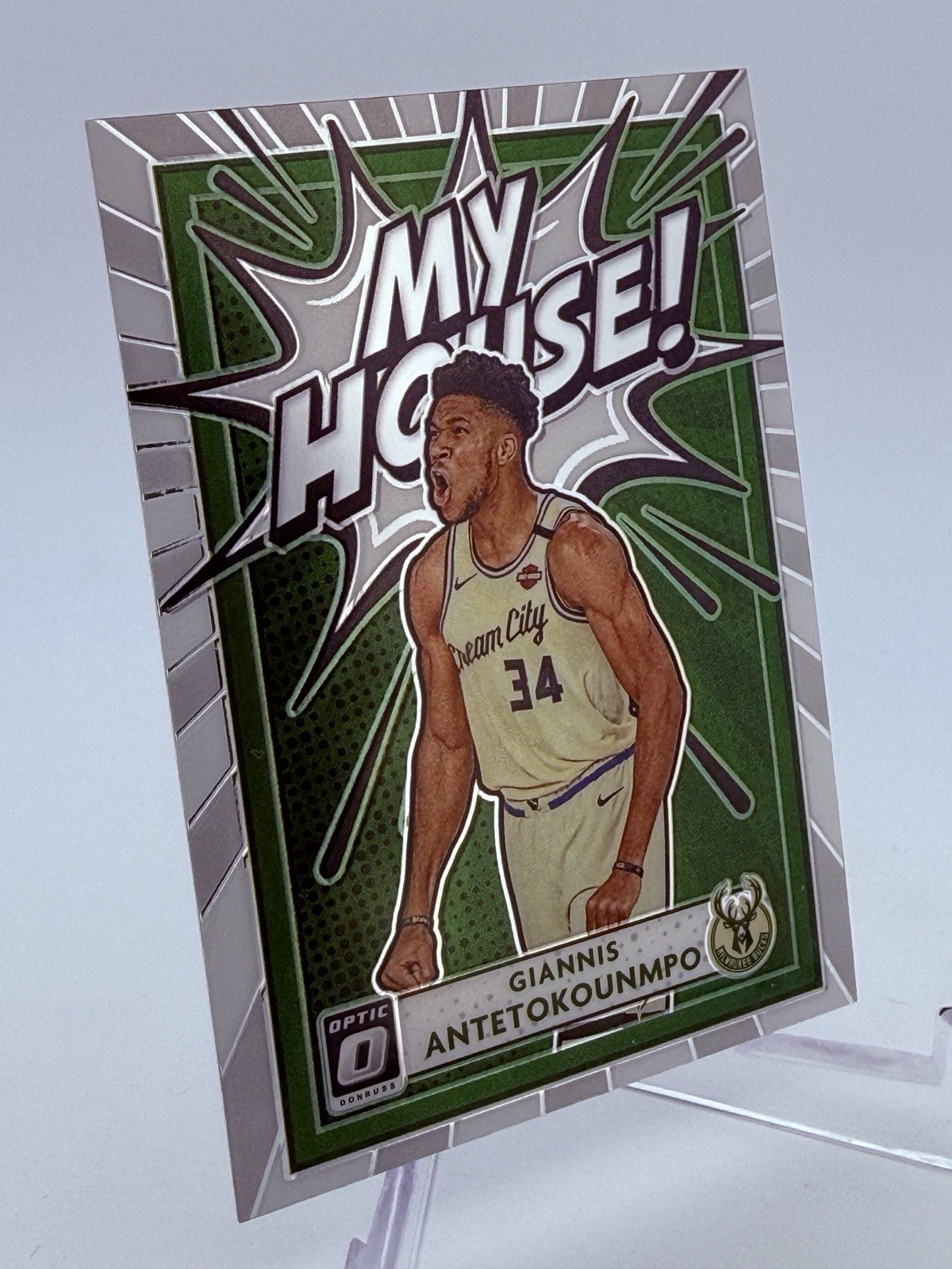 Giannis Antetokounmpo 2020 Optic #2 My House! - Holo Price Guide