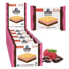 Rip Van Raspberry & Dark Chocolate Wafer Cookies - Healthy Snacks - Non GMO... 