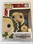 WWE EXCLUSIVE CHARLOTTE FLAIR  FUNKO POP W/PROTECTOR BLUE ROBE NEW WWE SHOP