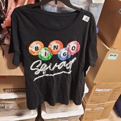 NEW ! Lottery Gambling Funny Bingo Squad T Shirt Black/MultiColor Size 3XL