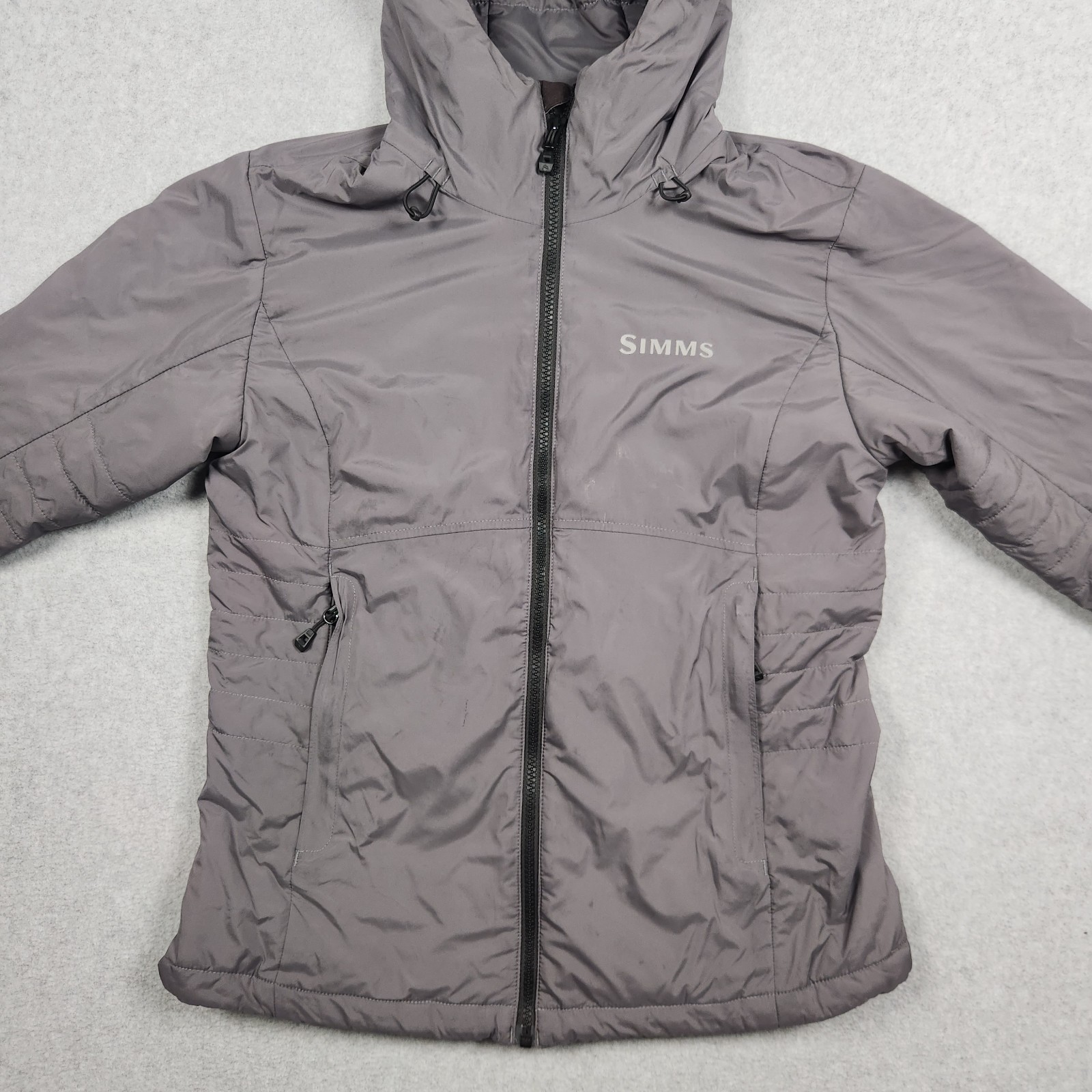 Simms Mid Current Puffer Jacket Womens Small Gray… - image 3