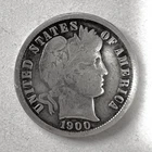 1900 Barber Dime- 90% silver and 10% copper- Silver Wt. approx 0.072 Oz