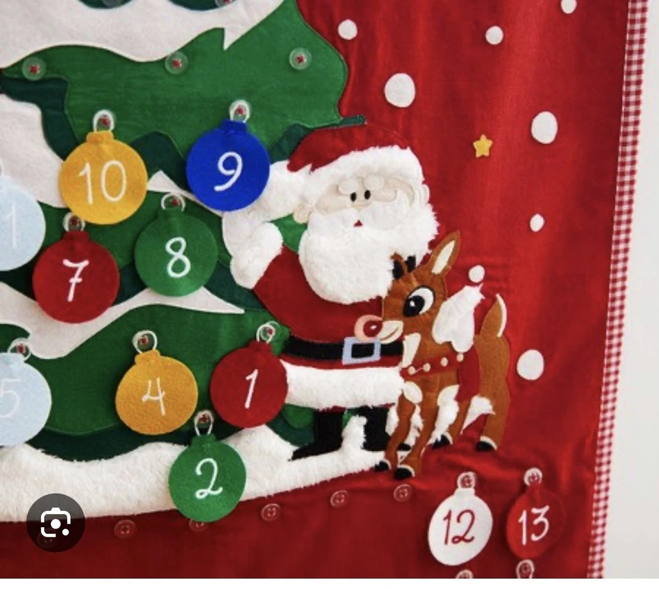 Calendario de Adviento Pottery Barn Kids Cuenta Regresiva Rudolph ¡NUEVO CON ETIQUETAS!  Vacaciones 🎄🎅 Foto 2 de 4