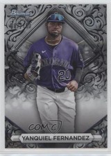 2023 Bowman Sterling Prospects Silver Refractor 87/100 Yanquiel Fernandez 11s9