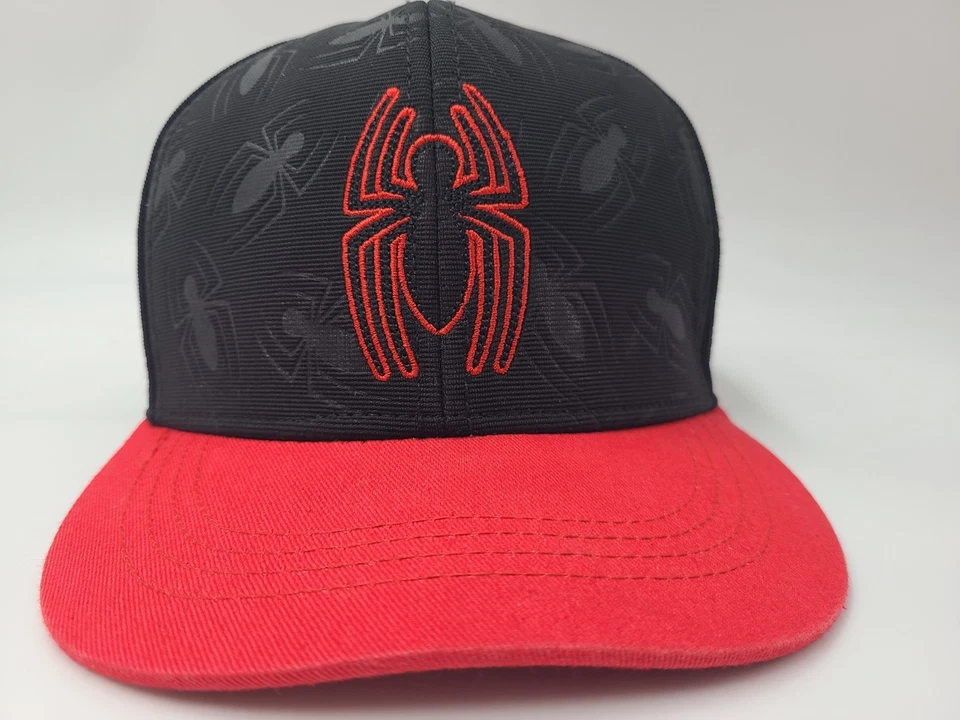 Juvenil Spider-Man Marvel Comics Snapback Sombrero Gorra Poliéster Niño Niña Negro Rojo Foto 2 de 4