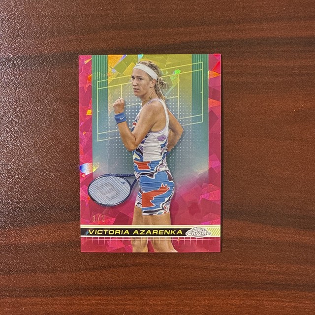 2024 Topps Chrome Tennis Victoria Azarenka Padparadscha Sapphire 1/1 SSP #100