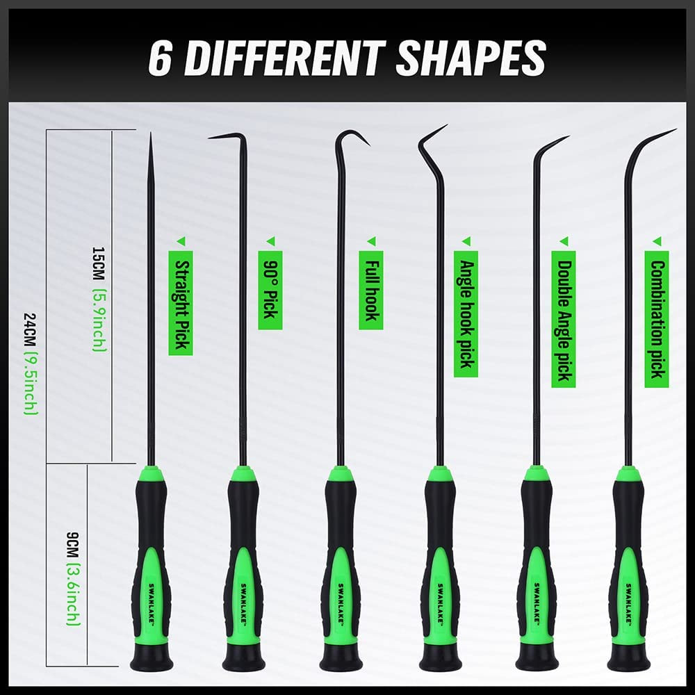 SWANLAKE Pick and Hook Set, Pick Tool Set for Car Auto Oil Seal/O-Ring Seal Gask