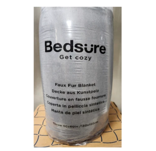 Bedsure get cozy microfiber flannel Blanket GRAY Standard 50x60 in NEW