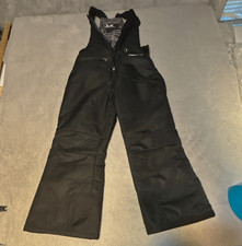 Arctix Youth Insulated Lined Snow Bib Pants 8/9 Black Winter Ski Snowboard