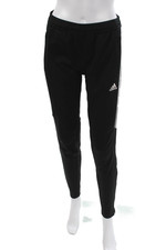 Adidas Womens Black Track Pants Polyester Pull On Size S