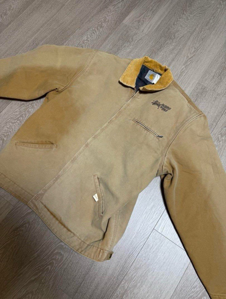 STUSSY CARHARTT Stussy Carhartt Detroit Jacket M Vintage Japan | eBay
