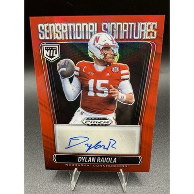 2025 Prizm Black Sensational Red Dylan Raiola ROOKIE AUTO /99