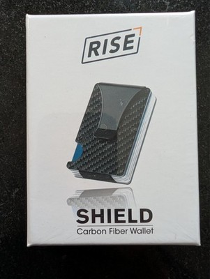 Rise Shield Black Carbon Fiber Wallet RFID Technology  - Brand New, Sealed