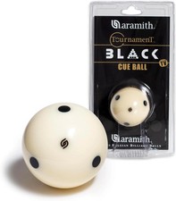 ARAMITH TOURNAMENT BLACK DOT CUE BALL SHIP FREE N FREE TIPS BEWARE COPYCATS