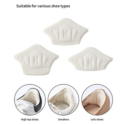 3 Pairs Heel Pad Insoles: Anti-Wear Shoe Back Cushion Inserts for Comfort - NEW