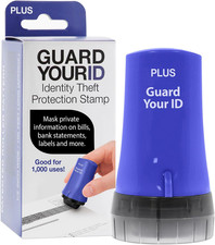 Identity Theft Protection Roller Stamp for Mail Documents Conceal Personal Data
