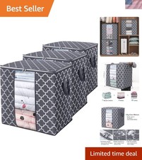 Storage Bags 3 Pack/100L Large Blanket Clothes Organization and Storage Con...