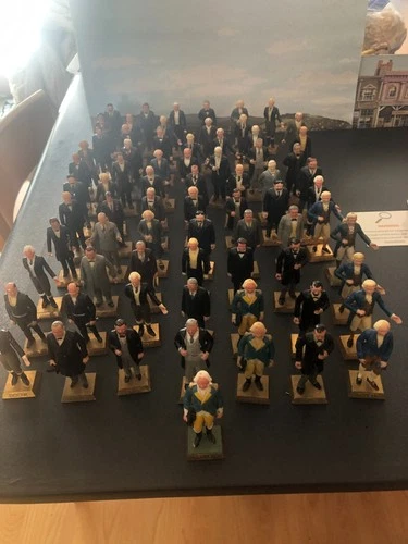 71 Marx Presidents (3 Washington, 3 Lincoln, Duplicates) Toy Figures Plastic