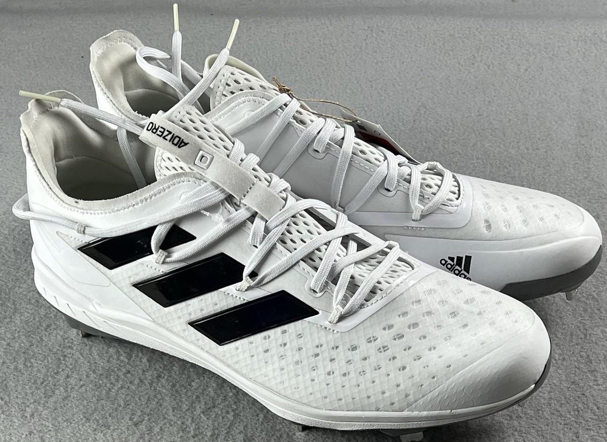Adidas Adizero Afterburner 8 Apex baseball Cleats Size 8 Adidas Adizero Afterburner 8 White/Green Metal Baseball  main image 3