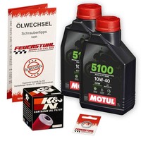 Honda Xl 125 V Varadero (JC32) 01-10, Motul 10W40 Ester ÖL + K&N ÖLfilter Set