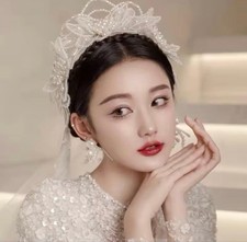 Wedding Headpiece Bridal Tiara Flower Pearl