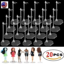 20PCS Doll Stand Display Holder for 11''-13" Doll Transparent Model Rack Support
