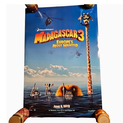 Madagascar 3 Europe's Most Wanted 2012 Movie Poster 27x40 DreamWorks D/S
