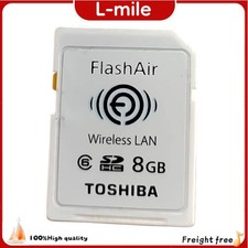 8GB Toshiba FlashAir Wireless LAN Wi-Fi SD Card SDHC Class 6 Used