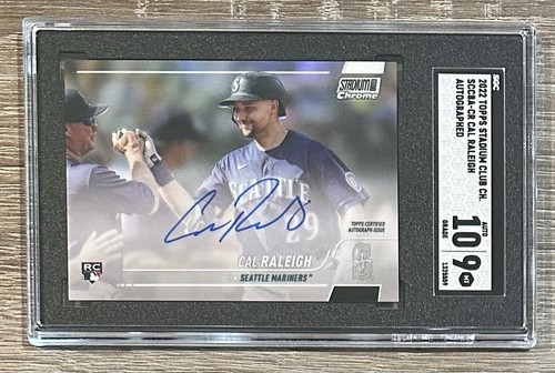 2022 Topps Stadium Club Chrome - Autographs Cal Raleigh #SCCBA-CR (AU ...