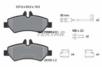 Textar Bremsbelagsatz, Scheibenbremse 2919001 FüR MERCEDES-BENZ VW