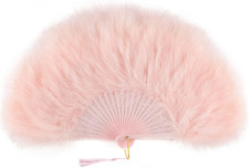 Marabou Feather Fan 20S Vintage Folding Fan Flapper Hand Fan