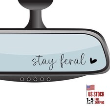 4 xRear View Mirror Sticker,Rearview Mirror Decal,Car Accessories Stay Feral