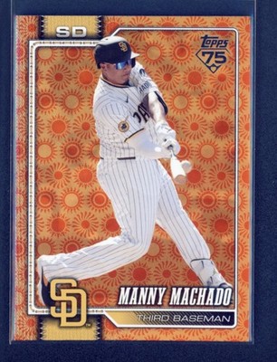 Manny Machado Padres 2026 Topps Series 2 Orange Sun Holiday Foil #614
