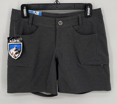 Kuhl Anfib Shorts Womens 2 Gray Amphibia Stretch Cargo Pockets Hiking NEW NWT