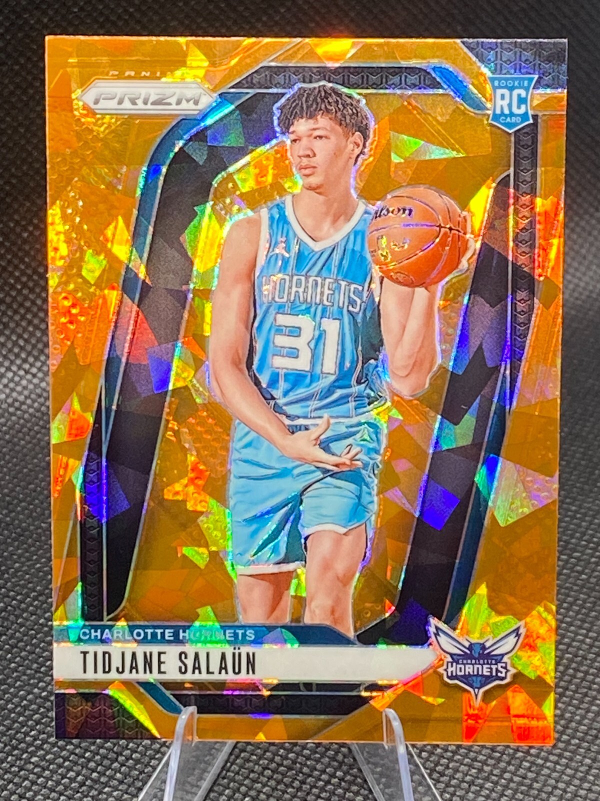 2024-25 Panini Prizm - Tidjane Salaun #262 Orange Ice Prizm (RC)