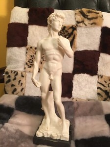 Vintage Italian Sculpture Statue David By Michelangelo G Carusi Ebay