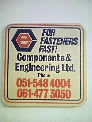Vintage E - für BEFESTIGUNGEN SCHNELL / KOMPONENTEN & ENGINEERING LTD Bierdeckel / Untersetzer