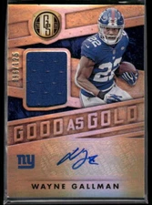 #GO-WG Wayne Gallman 2018 Panini Gold Standard #/125 Good as Gold
