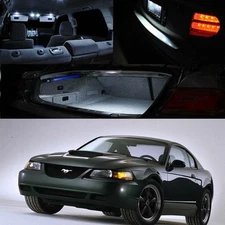 For 99-04 Ford Mustang Xenon White LED Interior Light Bulb Deal Package Kit