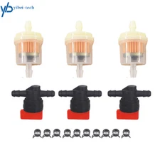 3Pc 1/4"Inline Gas Fuel Cut off Shut Off Valve For Briggs&Stratton 494768 698183