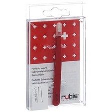 Rubis tweezers straight red inox