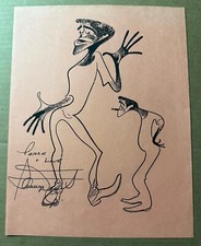 SAMMY DAVIS JR. Autographed Character Drawing